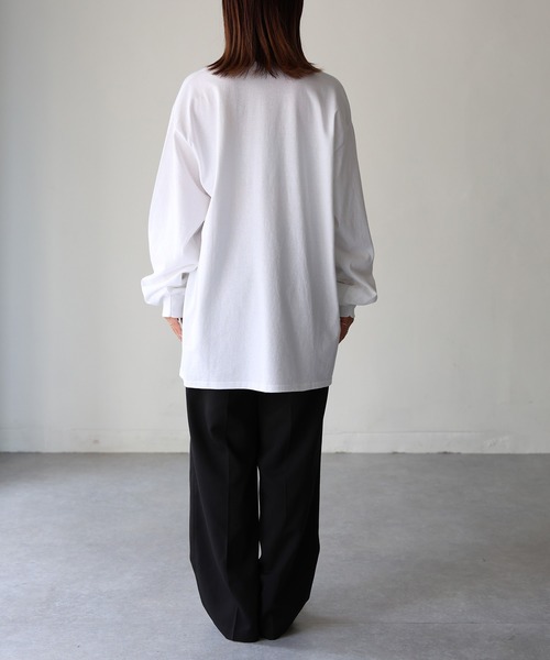 Riberry（リベリー）の「GILDAN strasbourgプリントロンT（Tシャツ/カットソー・レディース・ホワイト×ブラック/ブラック/ホワイト×グリーン/ホワイト×シルバー・LARGE）」の12枚目の写真