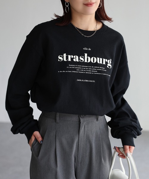 Riberry（リベリー）の「GILDAN strasbourgプリントロンT（Tシャツ/カットソー・レディース・ホワイト×ブラック/ブラック/ホワイト×グリーン/ホワイト×シルバー・LARGE）」の22枚目の写真