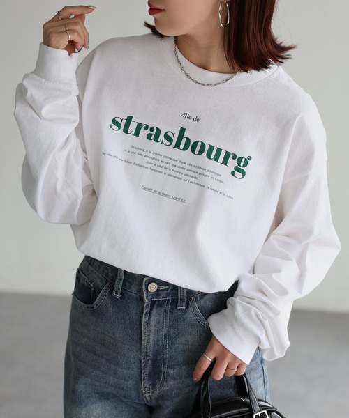 Riberry（リベリー）の「GILDAN strasbourgプリントロンT（Tシャツ/カットソー・レディース・ホワイト×ブラック/ブラック/ホワイト×グリーン/ホワイト×シルバー・LARGE）」の13枚目の写真