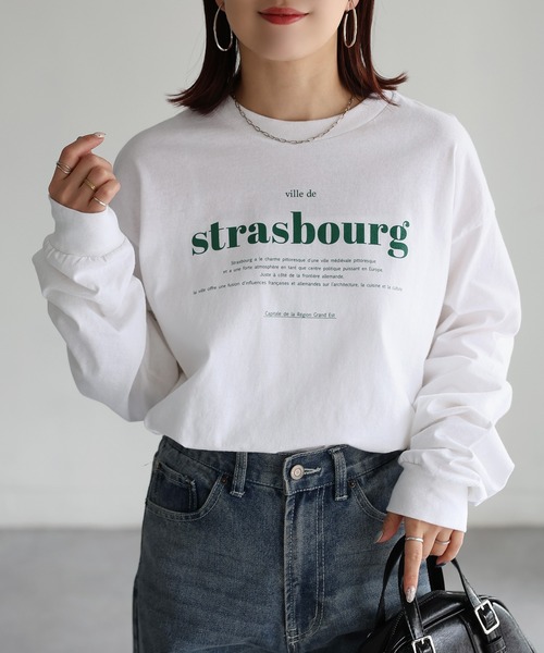 Riberry（リベリー）の「GILDAN strasbourgプリントロンT（Tシャツ/カットソー・レディース・ホワイト×ブラック/ブラック/ホワイト×グリーン/ホワイト×シルバー・LARGE）」の14枚目の写真