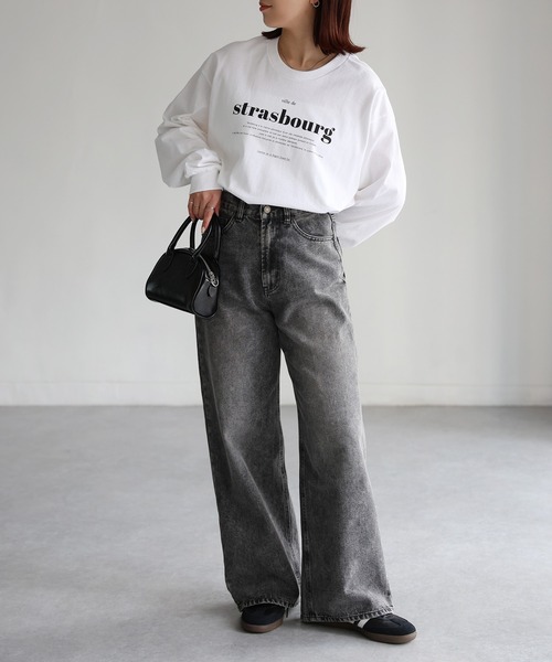 Riberry（リベリー）の「GILDAN strasbourgプリントロンT（Tシャツ/カットソー・レディース・ホワイト×ブラック/ブラック/ホワイト×グリーン/ホワイト×シルバー・LARGE）」の21枚目の写真