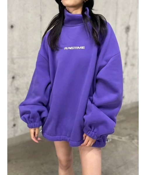 ENVYM(アンビー)の「ハイネックヘムドローPO(スウェット・レディース・ホワイト/ブラック/パープル・FREE)」の2枚目の写真