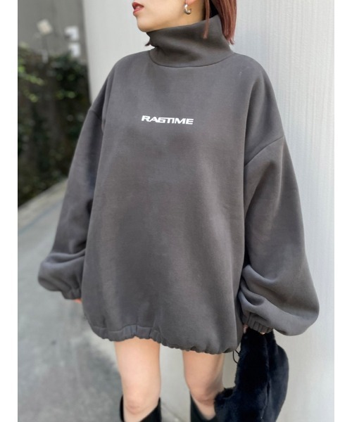 ENVYM(アンビー)の「ハイネックヘムドローPO(スウェット・レディース・ホワイト/ブラック/パープル・FREE)」の3枚目の写真