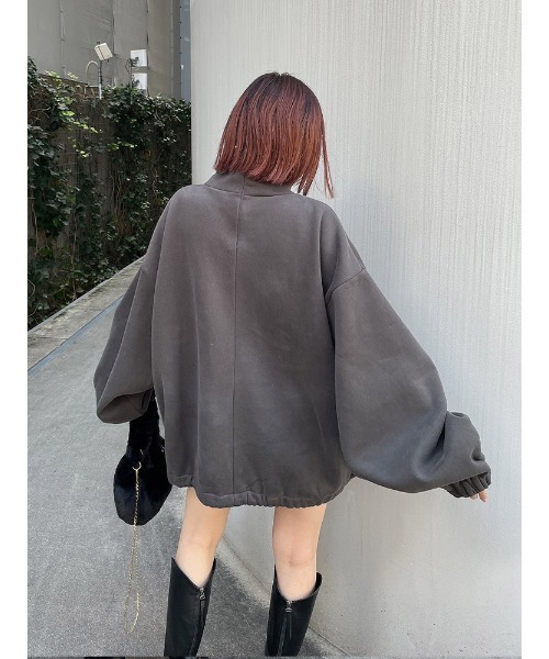 ENVYM(アンビー)の「ハイネックヘムドローPO(スウェット・レディース・ホワイト/ブラック/パープル・FREE)」の10枚目の写真