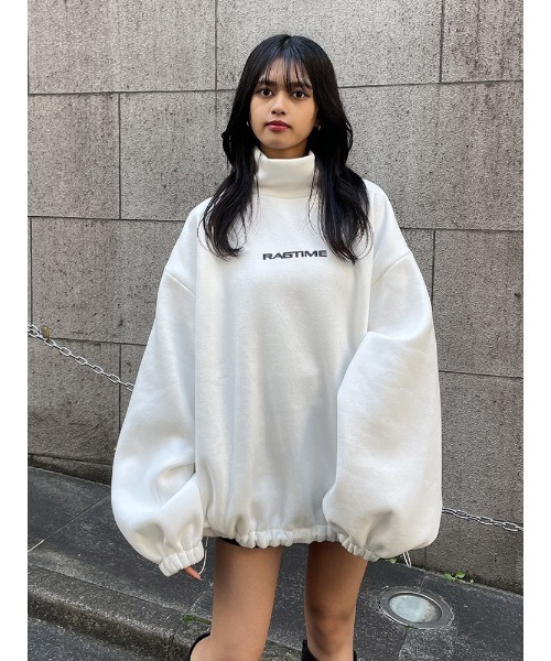 ENVYM(アンビー)の「ハイネックヘムドローPO(スウェット・レディース・ホワイト/ブラック/パープル・FREE)」の7枚目の写真