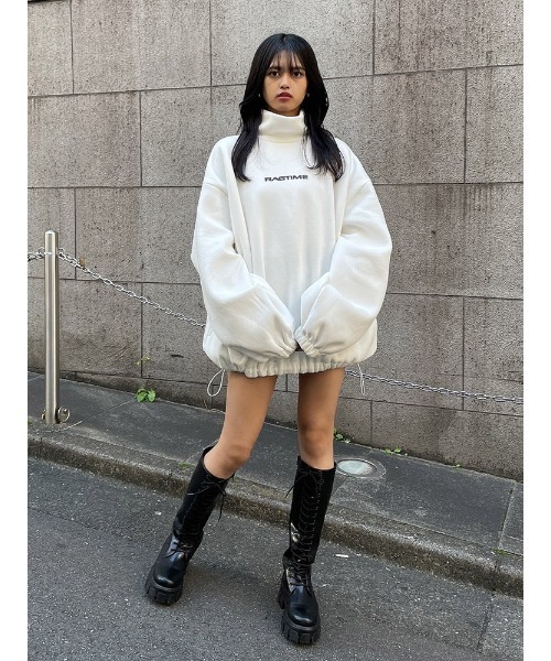 ENVYM(アンビー)の「ハイネックヘムドローPO(スウェット・レディース・ホワイト/ブラック/パープル・FREE)」の15枚目の写真