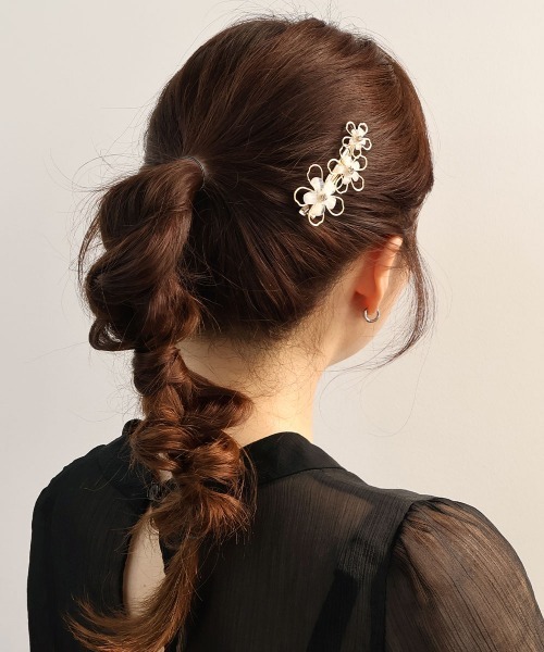 バレッタ ナノグラム モノグラムフラワー エナメル ヘアクリップ バレッタ ナノグラム モノグラムフラワー エナメル ヘアクリップ