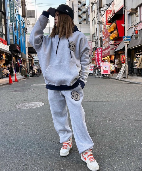 STAY GOLD(ステイゴールド)の「STAY GOLD SGロゴ スウェットパンツ 【セットアップ可能】/ 裏起毛 サガラ刺繍 ヘビーウェイト パンツ ジョガーパンツ(スウェットパンツ・メンズ・ネイビー/アッシュグレー・M/L)」の8枚目の写真