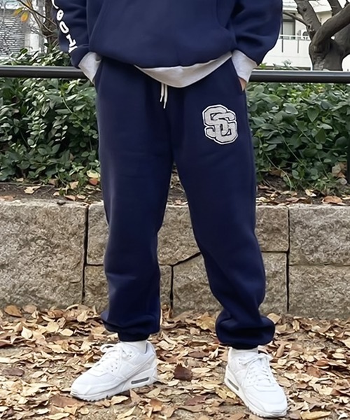 STAY GOLD(ステイゴールド)の「STAY GOLD SGロゴ スウェットパンツ 【セットアップ可能】/ 裏起毛 サガラ刺繍 ヘビーウェイト パンツ ジョガーパンツ(スウェットパンツ・メンズ・ネイビー/アッシュグレー・M/L)」の9枚目の写真