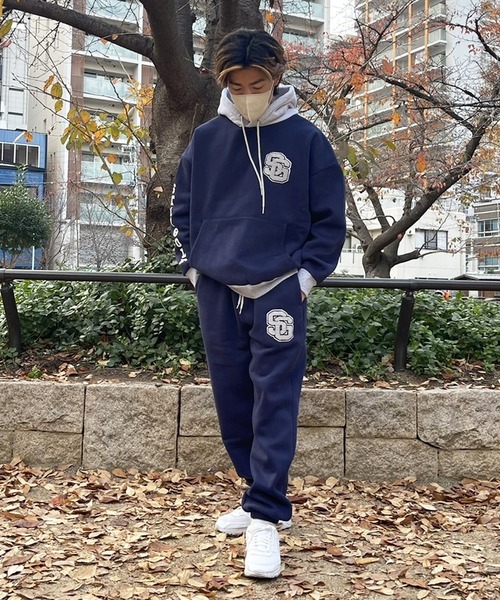 STAY GOLD(ステイゴールド)の「STAY GOLD SGロゴ スウェットパンツ 【セットアップ可能】/ 裏起毛 サガラ刺繍 ヘビーウェイト パンツ ジョガーパンツ(スウェットパンツ・メンズ・ネイビー/アッシュグレー・M/L)」の10枚目の写真