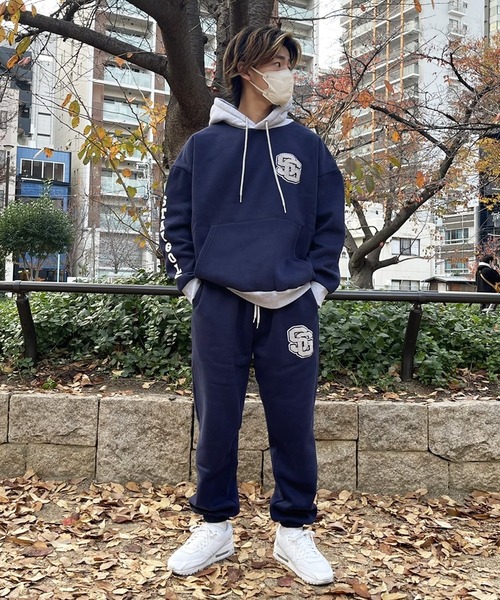 STAY GOLD(ステイゴールド)の「STAY GOLD SGロゴ スウェットパンツ 【セットアップ可能】/ 裏起毛 サガラ刺繍 ヘビーウェイト パンツ ジョガーパンツ(スウェットパンツ・メンズ・ネイビー/アッシュグレー・M/L)」の11枚目の写真