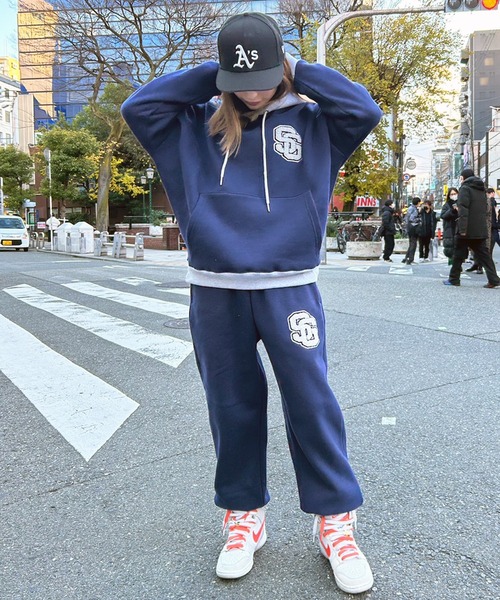 STAY GOLD(ステイゴールド)の「STAY GOLD SGロゴ スウェットパンツ 【セットアップ可能】/ 裏起毛 サガラ刺繍 ヘビーウェイト パンツ ジョガーパンツ(スウェットパンツ・メンズ・ネイビー/アッシュグレー・M/L)」の15枚目の写真