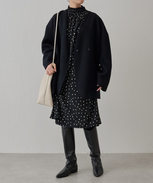 BEARDSLEプリントシャーリングワンピース BEARDSLEY（ビアズリー）の