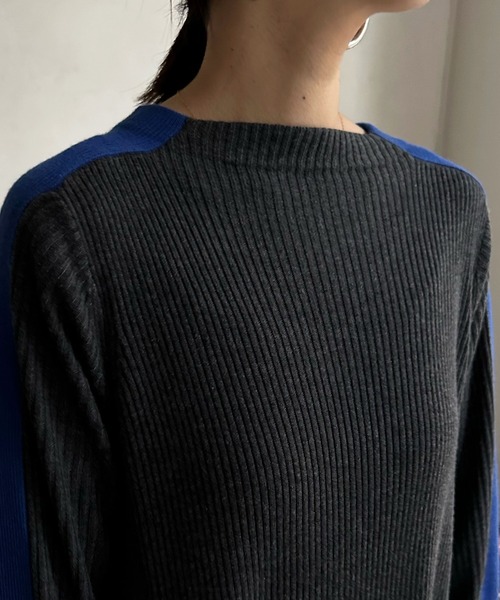 DouDou(ドゥドゥ)の「【WEB限定】袖配色ニットワンピース(ワンピース・レディース・チャコールグレー/ブラック・FREE)」の17枚目の写真