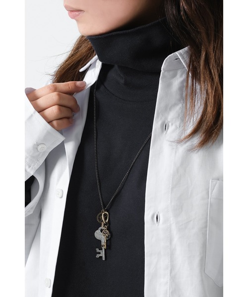 an meets zakka（アンミツザッカ）の「an meets zakka レトロキーネックレス / メンズ レディース ユニセックス（ネックレス・レディース・シルバー×ゴールド・ONE SIZE）」の2枚目の写真