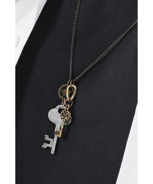 an meets zakka（アンミツザッカ）の「an meets zakka レトロキーネックレス / メンズ レディース ユニセックス（ネックレス・レディース・シルバー×ゴールド・ONE SIZE）」の3枚目の写真