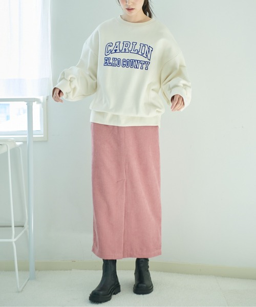 FREE'S MART（フリーズマート）の「【低身長サイズ/Sシリーズ】フロントスリットコーデュロイナロースカート（スカート・レディース・ピンク/ベージュ/ホワイト・MEDIUM/SMALL/X-SMALL）」の16枚目の写真