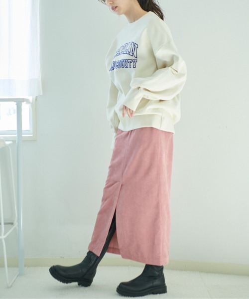 FREE'S MART（フリーズマート）の「【低身長サイズ/Sシリーズ】フロントスリットコーデュロイナロースカート（スカート・レディース・ピンク/ベージュ/ホワイト・MEDIUM/SMALL/X-SMALL）」の22枚目の写真