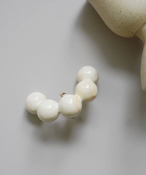 Port（ポート）の「ニュアンス マーブル スフィア ポニーフック / ヘアカフ_（ヘアピン・レディース・ブラウン/ブルー/ブラック/カーキ/ベージュ/ネイビー・FREE）」の9枚目の写真