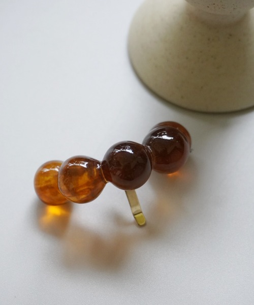 Port（ポート）の「ニュアンス マーブル スフィア ポニーフック / ヘアカフ_（ヘアピン・レディース・ブラウン/ブルー/ブラック/カーキ/ベージュ/ネイビー・FREE）」の10枚目の写真