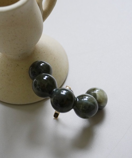 Port（ポート）の「ニュアンス マーブル スフィア ポニーフック / ヘアカフ_（ヘアピン・レディース・ブラウン/ブルー/ブラック/カーキ/ベージュ/ネイビー・FREE）」の11枚目の写真