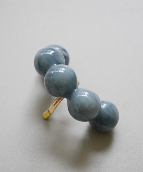 Port（ポート）の「ニュアンス マーブル スフィア ポニーフック / ヘアカフ_（ヘアピン・レディース・ブラウン/ブルー/ブラック/カーキ/ベージュ/ネイビー・FREE）」の12枚目の写真