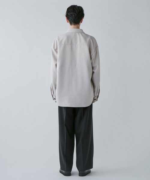 LUCY（ルーシー）の「LUCY/【セットアップ対象商品】イージーケア フラップBIGシャツ（シャツ/ブラウス・メンズ・ブルー系その他/アイボリー/ブラック・MEDIUM/LARGE）」の10枚目の写真