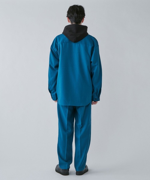 LUCY（ルーシー）の「LUCY/【セットアップ対象商品】イージーケア フラップBIGシャツ（シャツ/ブラウス・メンズ・ブルー系その他/アイボリー/ブラック・MEDIUM/LARGE）」の15枚目の写真