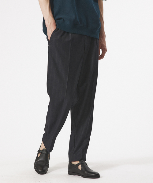 ABAHOUSE（アバハウス）の「【マルチストライプ】ワイド テーパードパンツ / スラックス（スラックス・メンズ・ネイビー/ベージュ/ブラウン・44/46/48）」の3枚目の写真