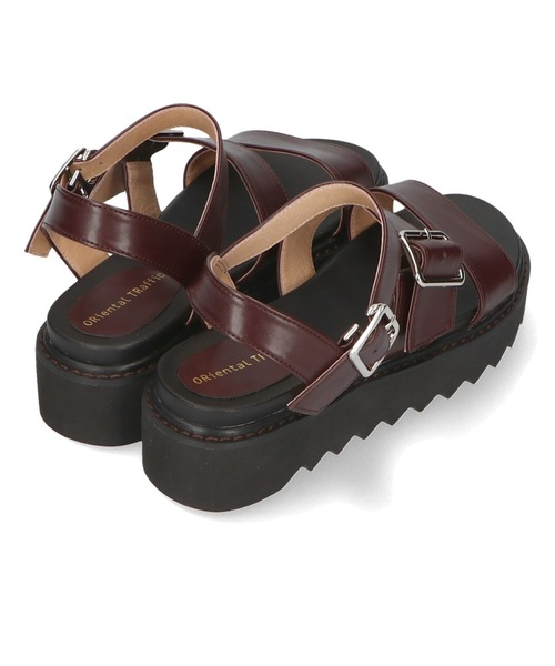 ORiental TRaffic（オリエンタルトラフィック）の「■厚底ダブルベルトサンダル/31235（サンダル・レディース・シルバー/ブラック/ブラウン・SS/S/M/L/LL/3L）」の4枚目の写真