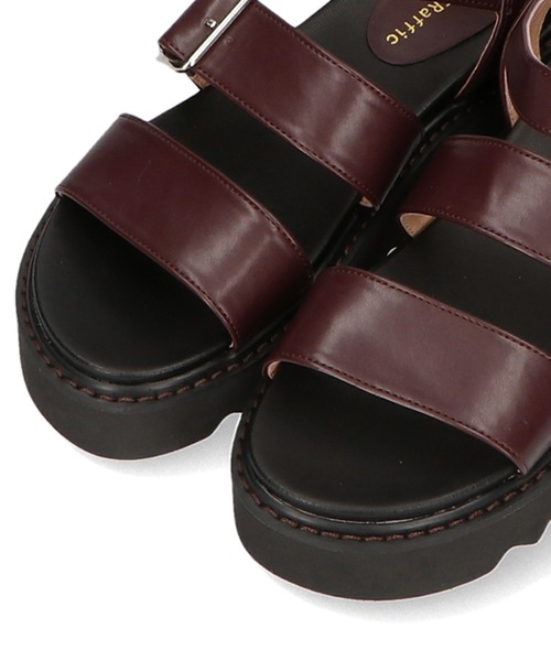 ORiental TRaffic（オリエンタルトラフィック）の「■厚底ダブルベルトサンダル/31235（サンダル・レディース・シルバー/ブラック/ブラウン・SS/S/M/L/LL/3L）」の6枚目の写真