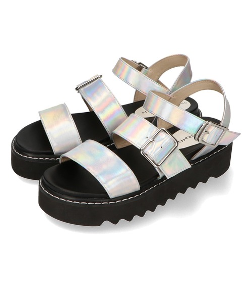 ORiental TRaffic（オリエンタルトラフィック）の「■厚底ダブルベルトサンダル/31235（サンダル・レディース・シルバー/ブラック/ブラウン・SS/S/M/L/LL/3L）」の14枚目の写真