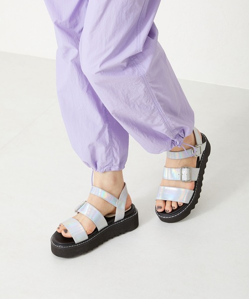 ORiental TRaffic（オリエンタルトラフィック）の「■厚底ダブルベルトサンダル/31235（サンダル・レディース・シルバー/ブラック/ブラウン・SS/S/M/L/LL/3L）」の15枚目の写真