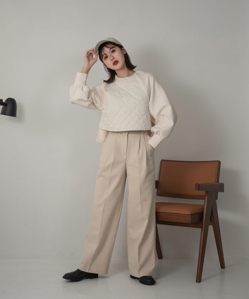 Amiur（エミレ）の「quilting docking volume tops（その他トップス・レディース・アイボリー/カーキ・FREE）」の9枚目の写真