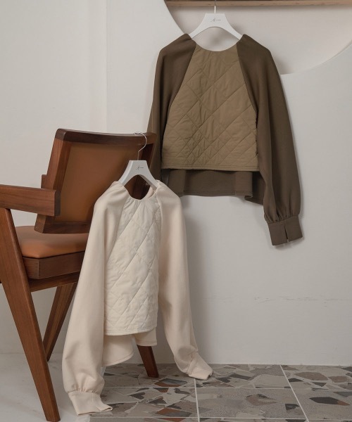 Amiur（エミレ）の「quilting docking volume tops（その他トップス・レディース・アイボリー/カーキ・FREE）」の7枚目の写真