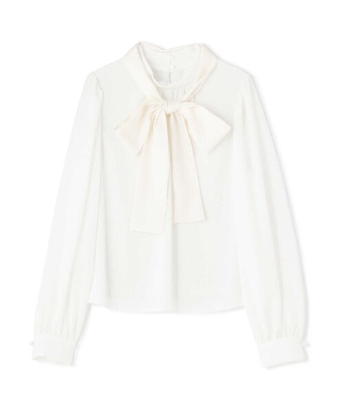 PROPORTION BODY DRESSING（プロポーションボディドレッシング）の「サテンリボンブラウス / 1213110204（シャツ/ブラウス・レディース・ホワイト/グレー/ホワイト系その他・SMALL/MEDIUM）」の6枚目の写真