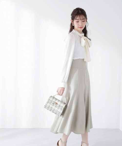 PROPORTION BODY DRESSING（プロポーションボディドレッシング）の「サテンリボンブラウス / 1213110204（シャツ/ブラウス・レディース・ホワイト/グレー/ホワイト系その他・SMALL/MEDIUM）」の8枚目の写真