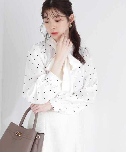 PROPORTION BODY DRESSING（プロポーションボディドレッシング）の「サテンリボンブラウス / 1213110204（シャツ/ブラウス・レディース・ホワイト/グレー/ホワイト系その他・SMALL/MEDIUM）」の11枚目の写真