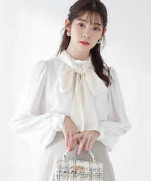 PROPORTION BODY DRESSING | サテンリボンブラウス / 1213110204(シャツ/ブラウス)