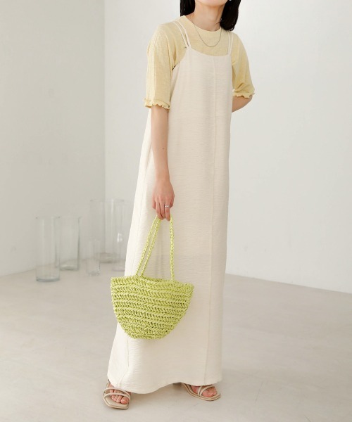 Bab（バブ）の「ペーパーヤーンミニトートバッグ（かごバッグ・レディース・ベージュ/パープル/ライトグリーン・ONESIZE）」の17枚目の写真