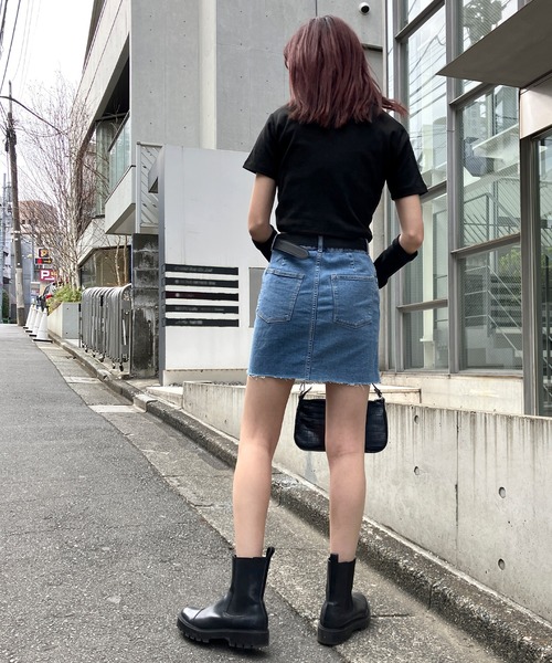 Snap club】アームウォーマー付きショートトップス（Tシャツ