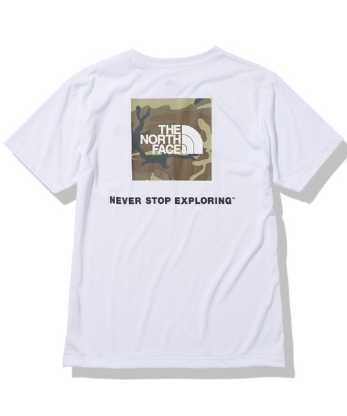 THE NORTH FACE（ザノースフェイス）の「THE NORTH FACE/ザ・ノース・フェイス Square Camouflage Tee スクエアロゴ バックプリントTシャツ/半袖Tシャツ NT32357（Tシャツ/カットソー・メンズ・ブラック/カーキ/ホワイト/グレー・S/M/L/XL/XXL）」の2枚目の写真