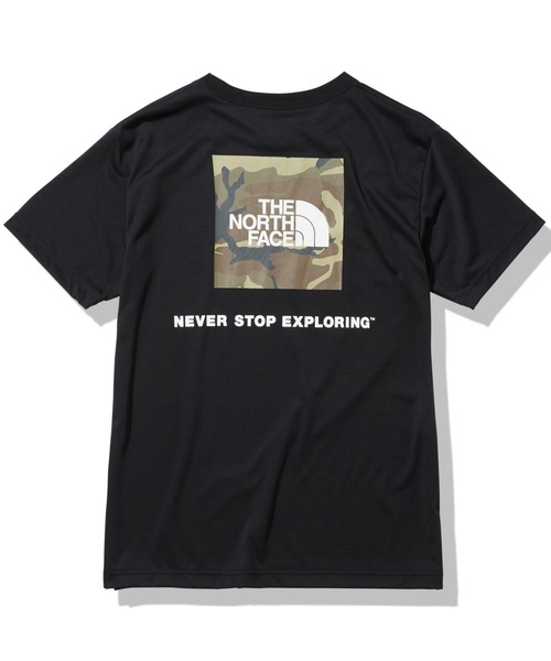 THE NORTH FACE（ザノースフェイス）の「THE NORTH FACE/ザ・ノース・フェイス Square Camouflage Tee スクエアロゴ バックプリントTシャツ/半袖Tシャツ NT32357（Tシャツ/カットソー・メンズ・ブラック/カーキ/ホワイト/グレー・S/M/L/XL/XXL）」の3枚目の写真