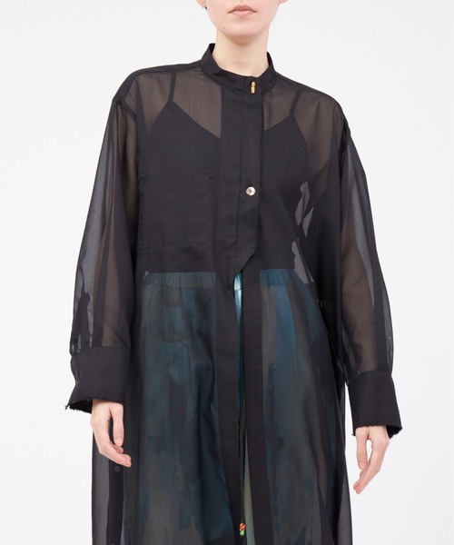 PONTI(ポンティ)の「PONTI Sheer long shirt(ワンピース・レディース・ブラック・1/2)」の2枚目の写真