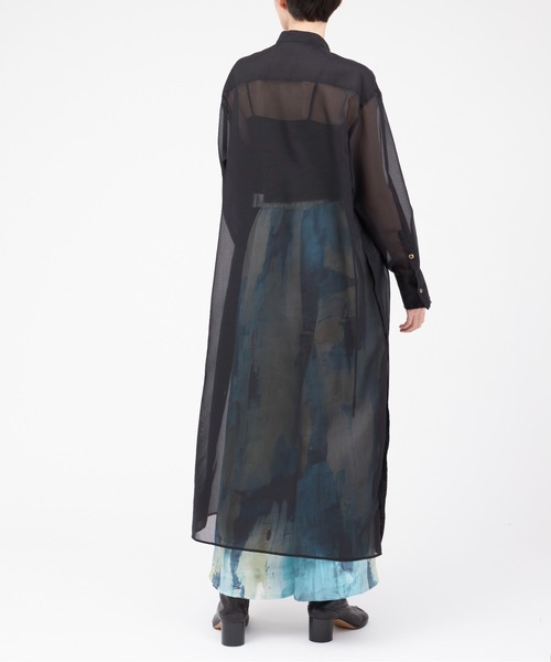 PONTI(ポンティ)の「PONTI Sheer long shirt(ワンピース・レディース・ブラック・1/2)」の3枚目の写真