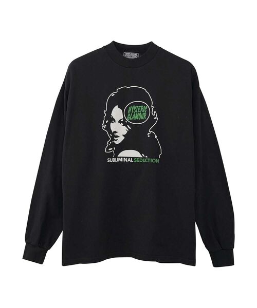 HYSTERIC GLAMOUR（ヒステリックグラマー）の「SUBLIMINAL Tシャツ（Tシャツ/カットソー・メンズ・ホワイト/ブラック/ブルー・SMALL/MEDIUM/LARGE/X-LARGE）」の3枚目の写真