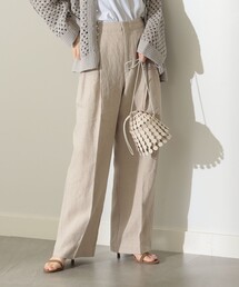 Demi-Luxe BEAMS | Demi-Luxe BEAMS / リネン 2タック ワイドパンツ(その他パンツ)