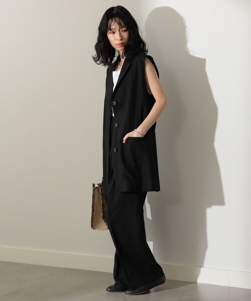 Demi-Luxe　ビームス　パンツセットアップ　グレー　リネン混　サイズ40 Demi-Luxe BEAMS（デミルクス ビームス）のパンツ通販｜BEAMS