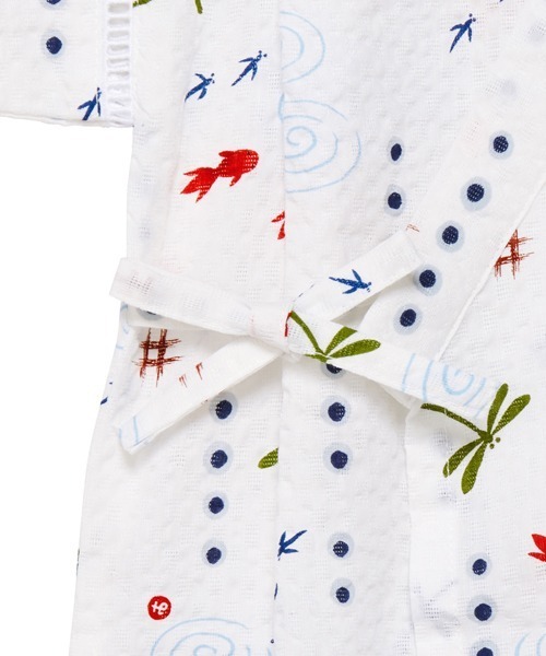 MIKI HOUSE（ミキハウス）の「金魚・とんぼ和柄の甚平スーツ（浴衣・キッズ・ブルー/ホワイト・120cm/110cm/100cm/140cm/130cm/90cm/80ｃｍ）」の6枚目の写真