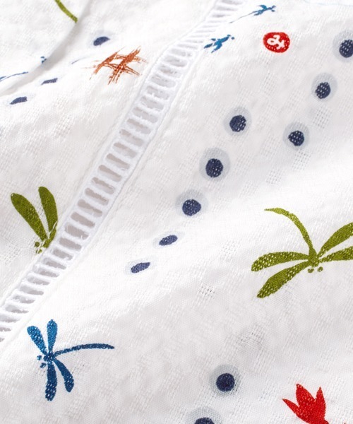 MIKI HOUSE（ミキハウス）の「金魚・とんぼ和柄の甚平スーツ（浴衣・キッズ・ブルー/ホワイト・120cm/110cm/100cm/140cm/130cm/90cm/80ｃｍ）」の7枚目の写真